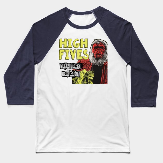 Damn Those Apes Baseball T-Shirt by HighFivesPunkRockPodcast